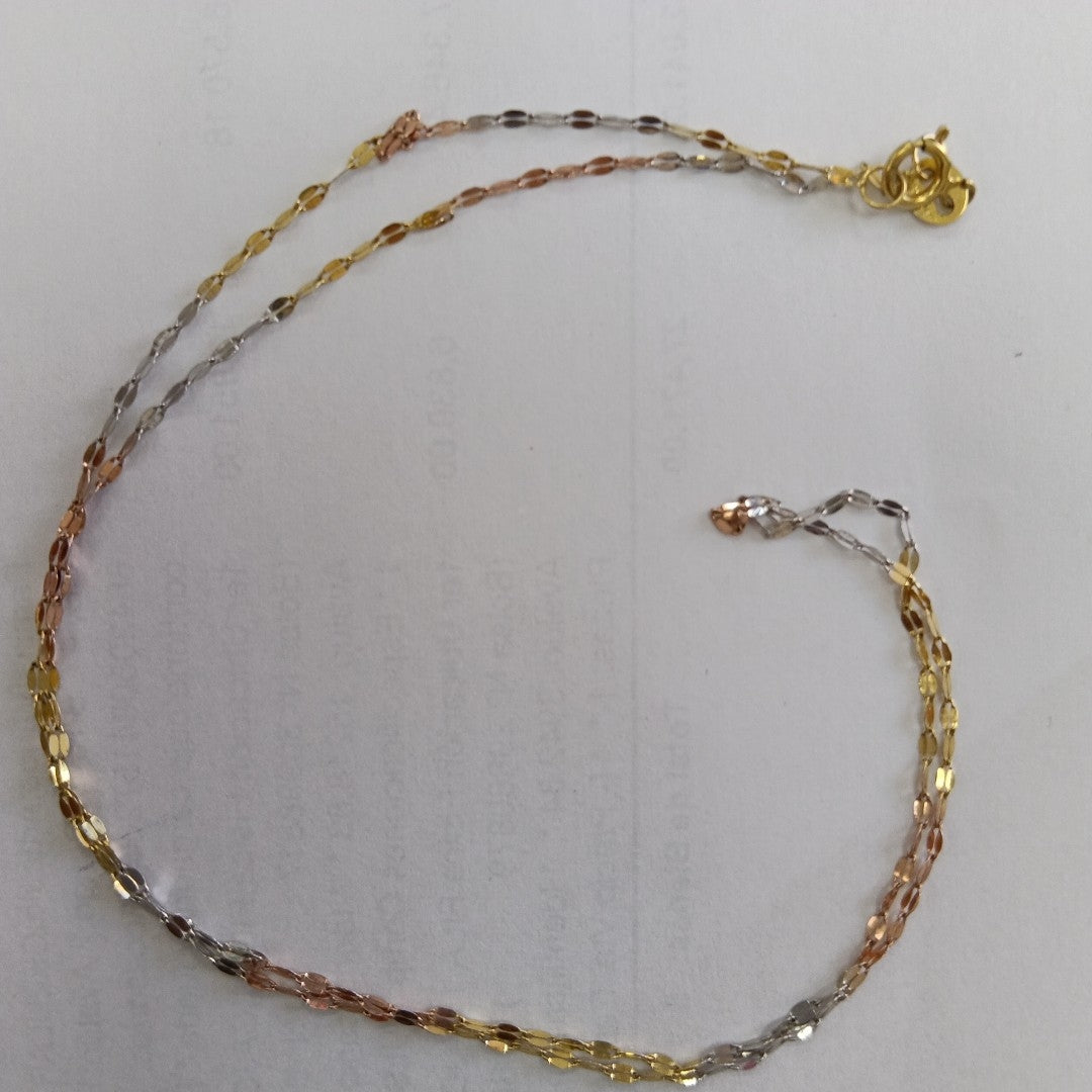 CADENA ORO, ORO COMBINADO 10 K 0.7 GRMS (SEMINUEVO)