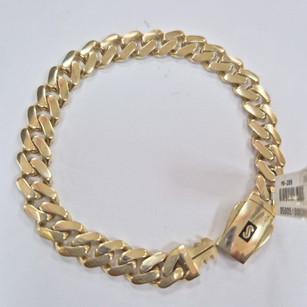 PULSERA CABALLERO MONACO ORO 14K 13.8 (NUEVO)