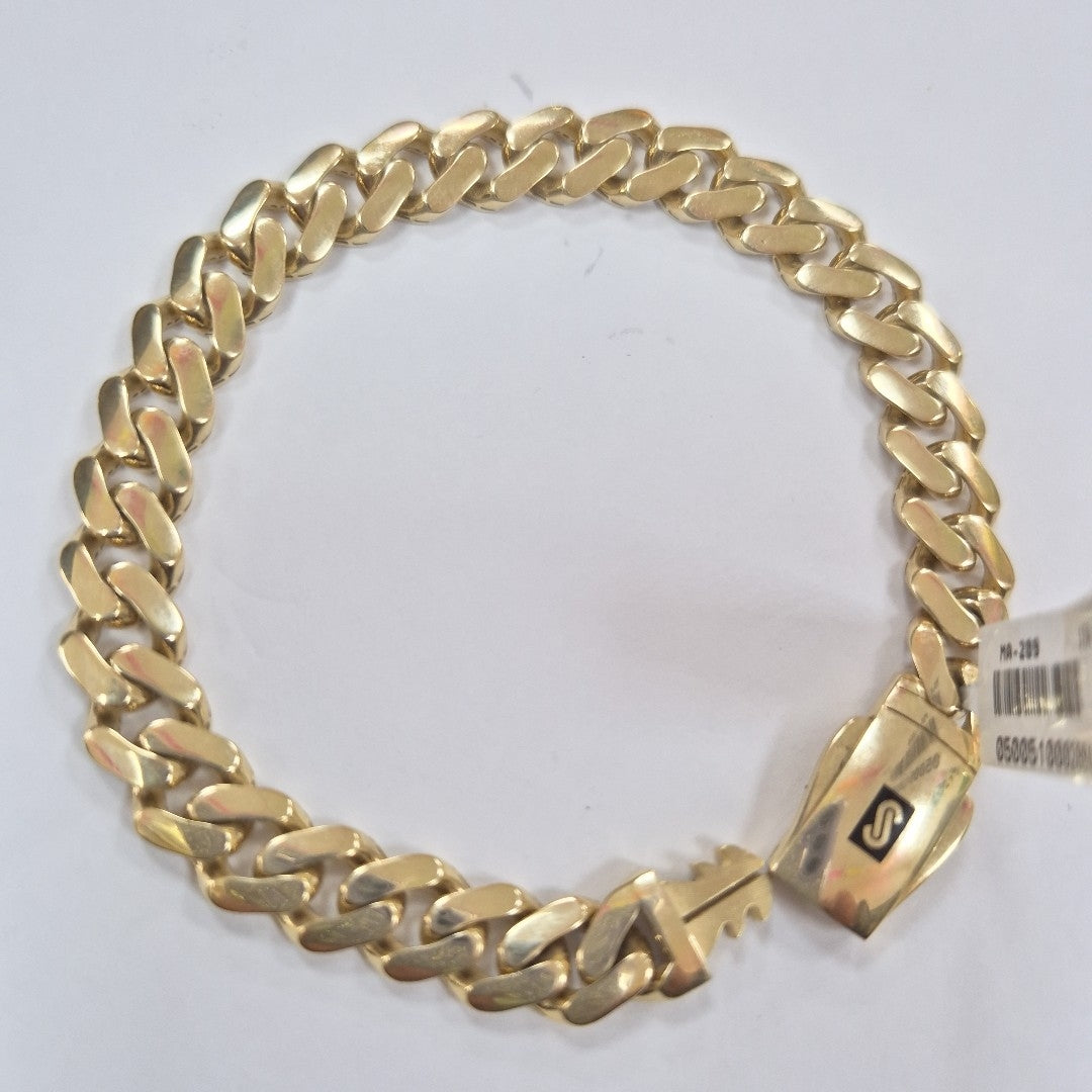 PULSERA CABALLERO MONACO ORO 14K 13.8 (NUEVO)
