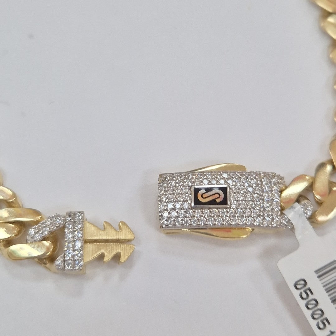 PULSERA CABALLERO MONACO ORO 14K 11.7 (NUEVO)