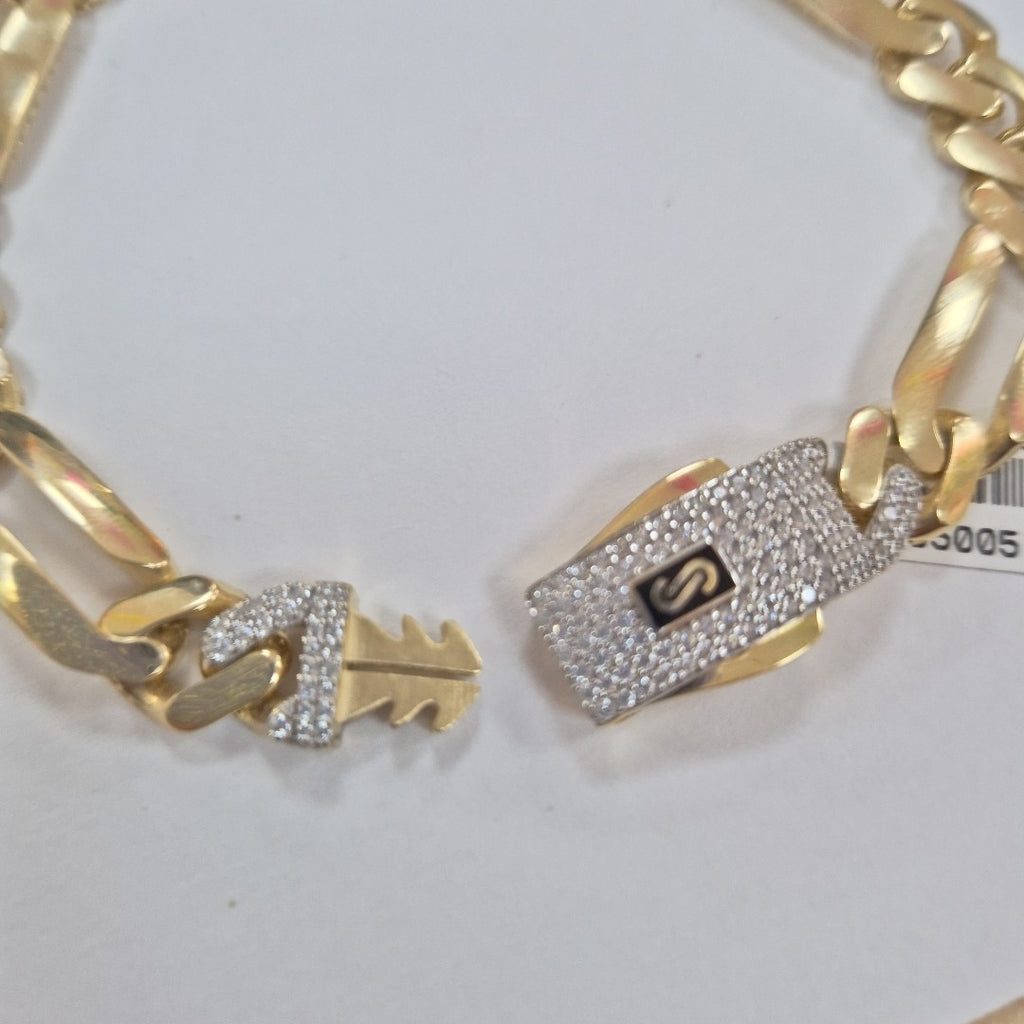 PULSERA CABALLERO MONACO ORO 14K 14.9 (NUEVO)