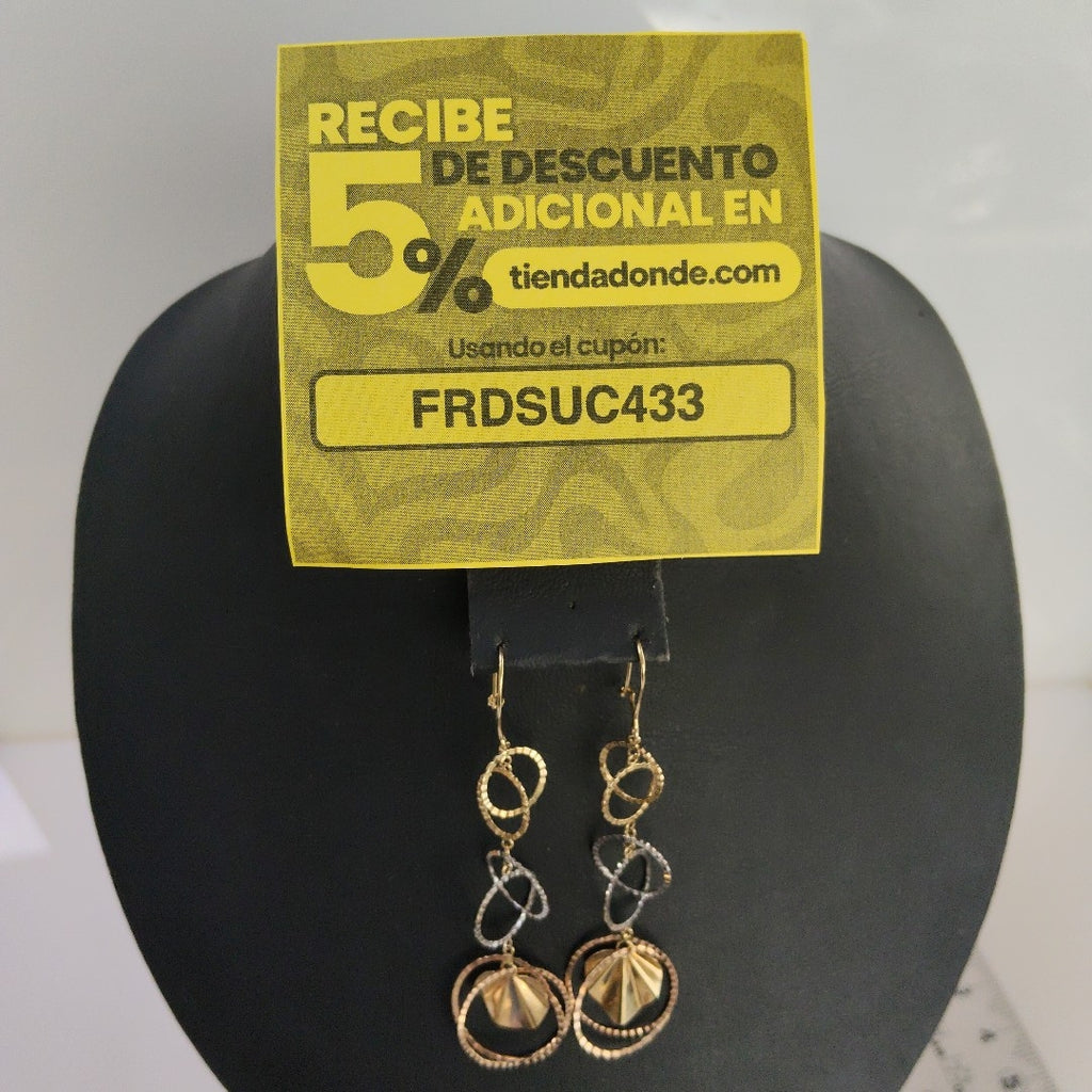 ARETES PAR ORO 14 K 2.9 GRMS (SEMINUEVO)