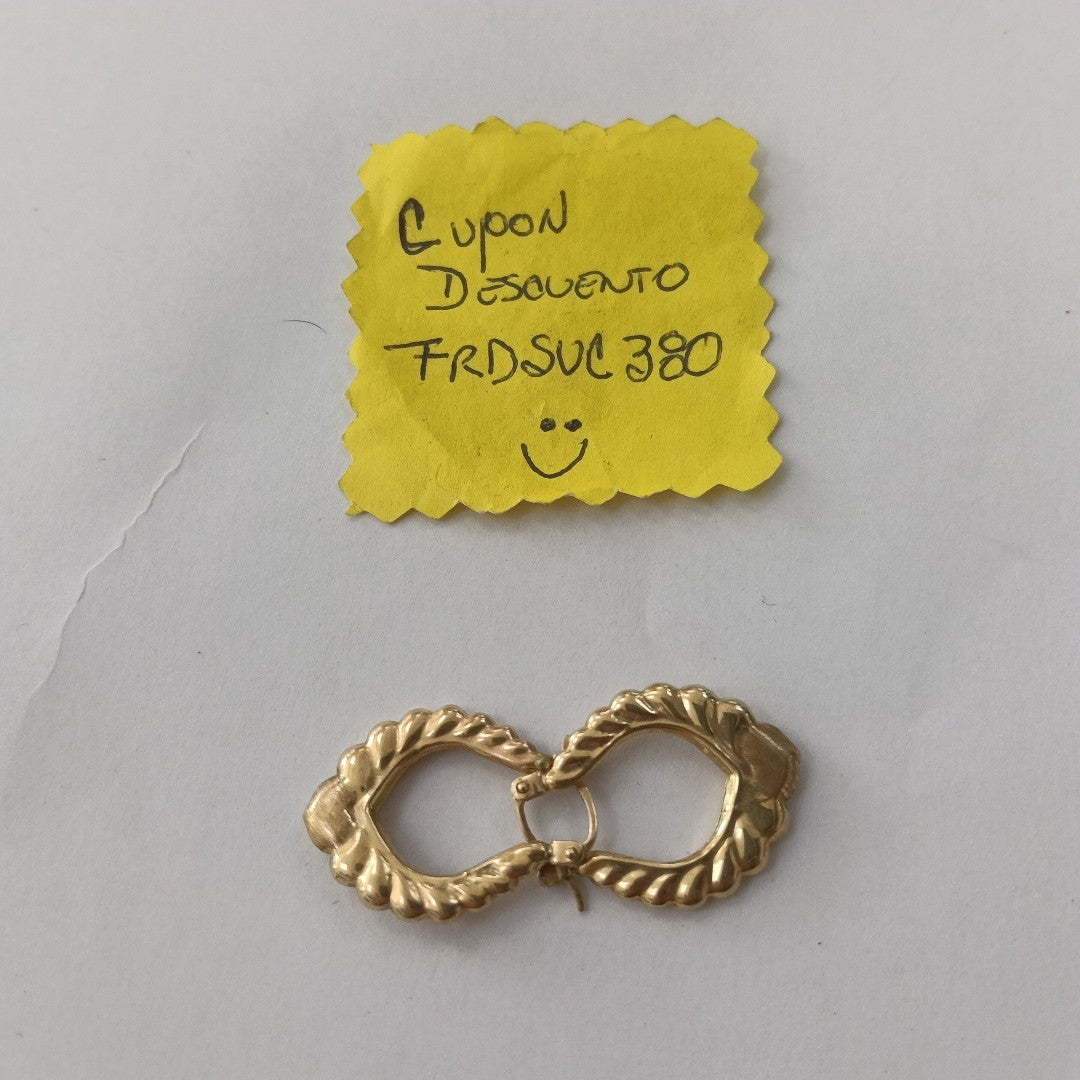 ARRACADAS PAR ORO 14 K 2.2 GRMS (SEMINUEVO)