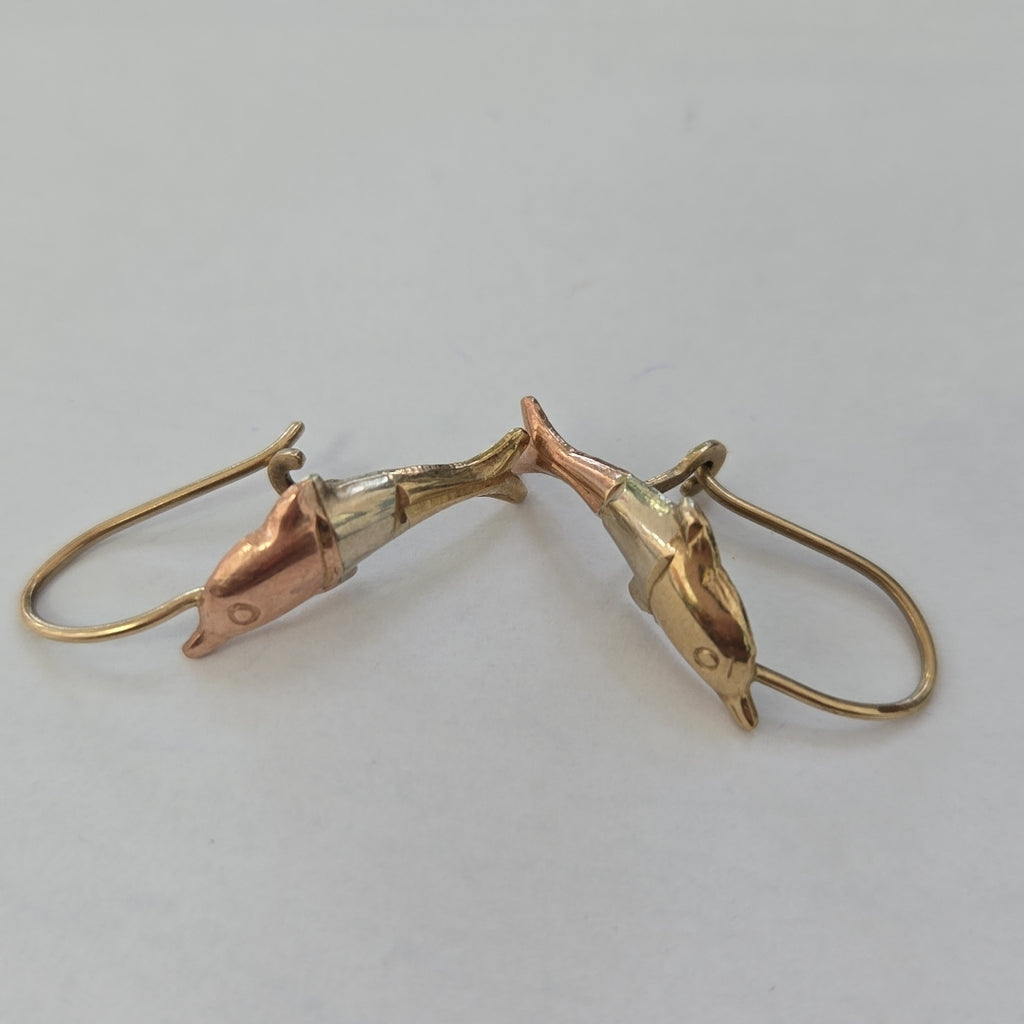 ARETES PAR ORO COMBINADO 10 K 1.1 GRMS (SEMINUEVO)