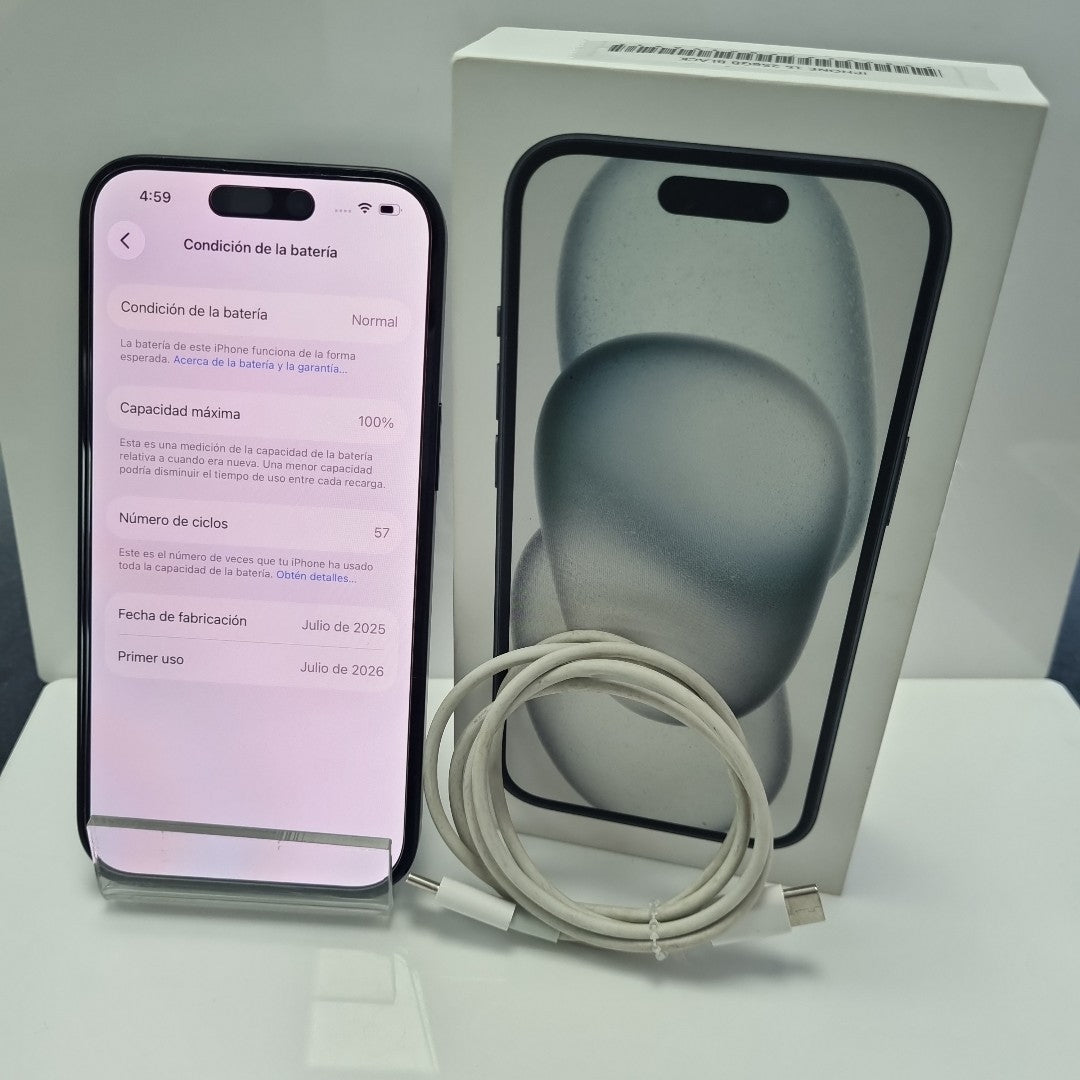 CELULAR APPLE IPHONE 15 A3089 (2023) 256 GB 6 GB RAM (SEMINUEVO)