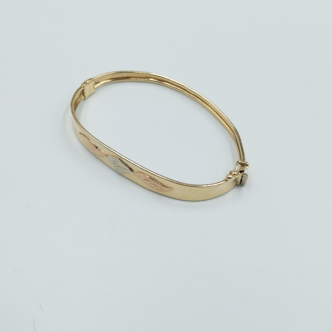PULSERA RIGIDA ORO COMBINADO 14 K 9,90 GRMS (SEMINUEVO)