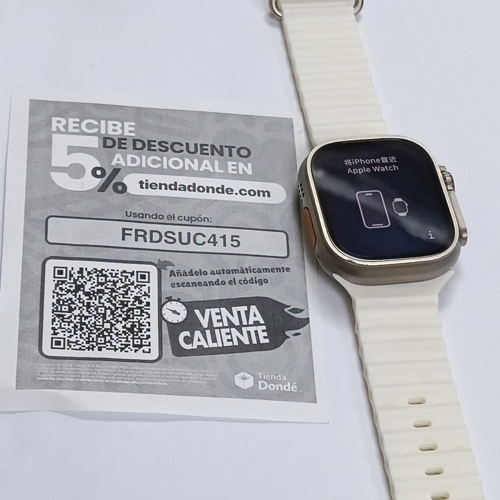 SMARTWATCH APPLE ULTRA TITANIO A2622 49 MM GPS + CELULAR (SEMINUEVO)