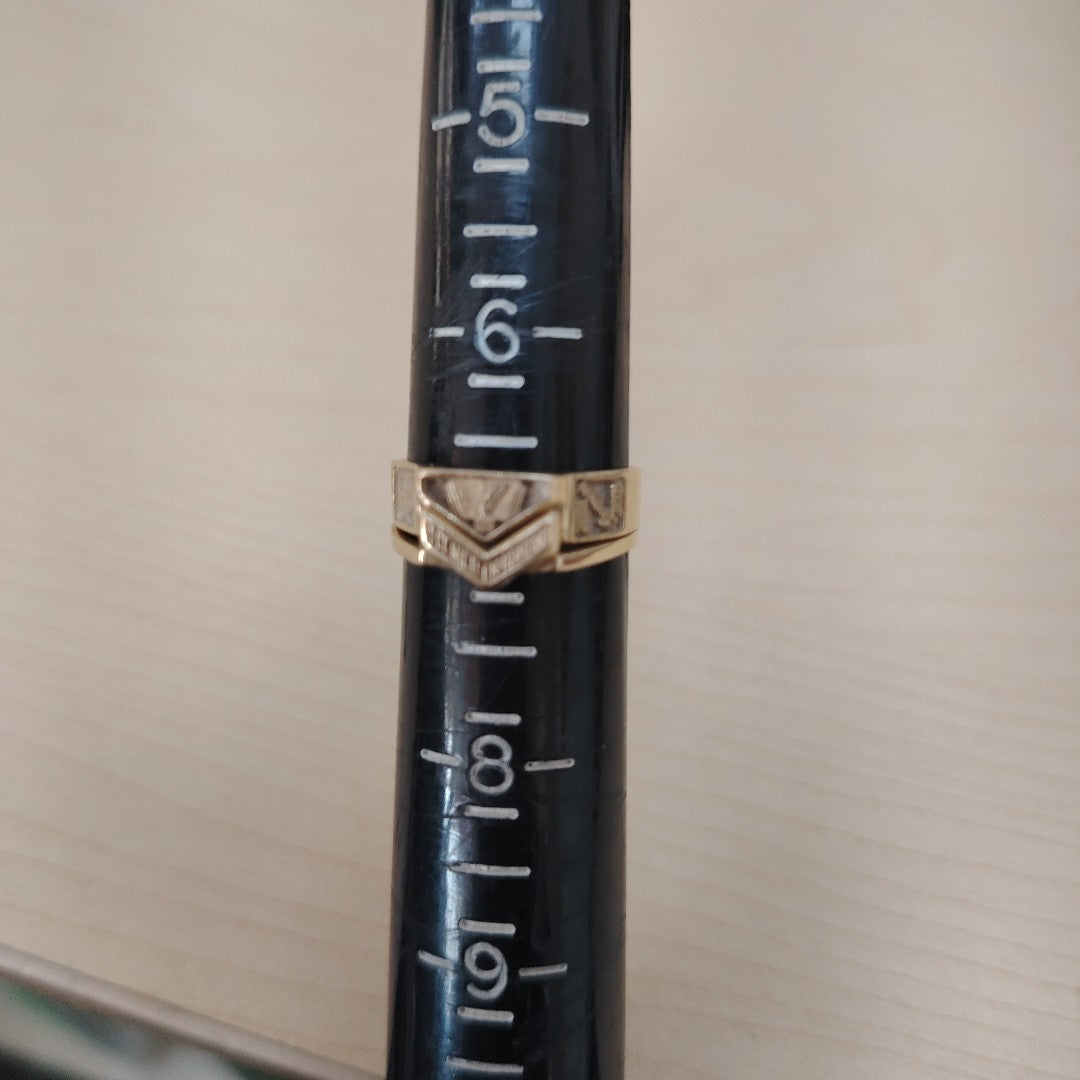 ANILLO DE GRADUACIÓN ORO 10 K 4.8 GRMS (SEMINUEVO)