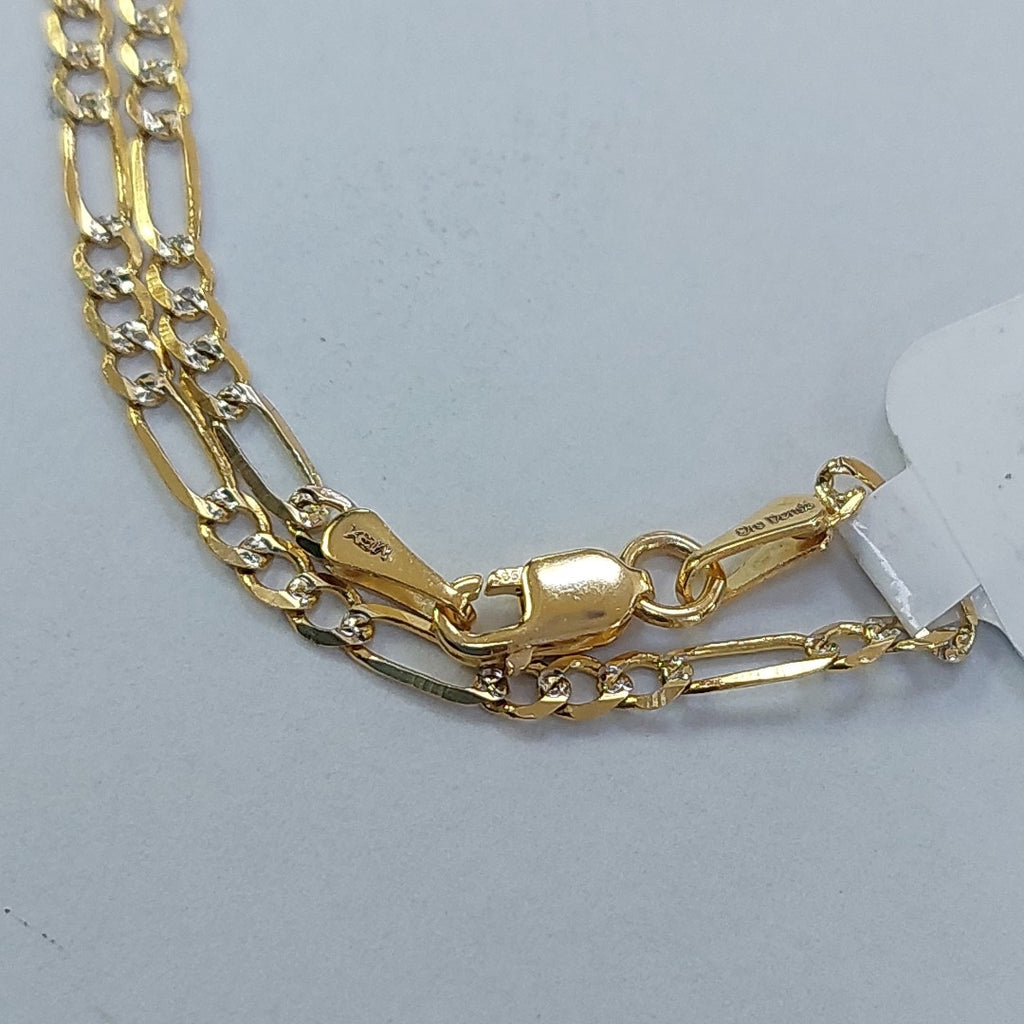 CADENA TEJIDO 3X1 DIAMANTADA 14K 60CM 5.2GR FPR06060 (NUEVO)