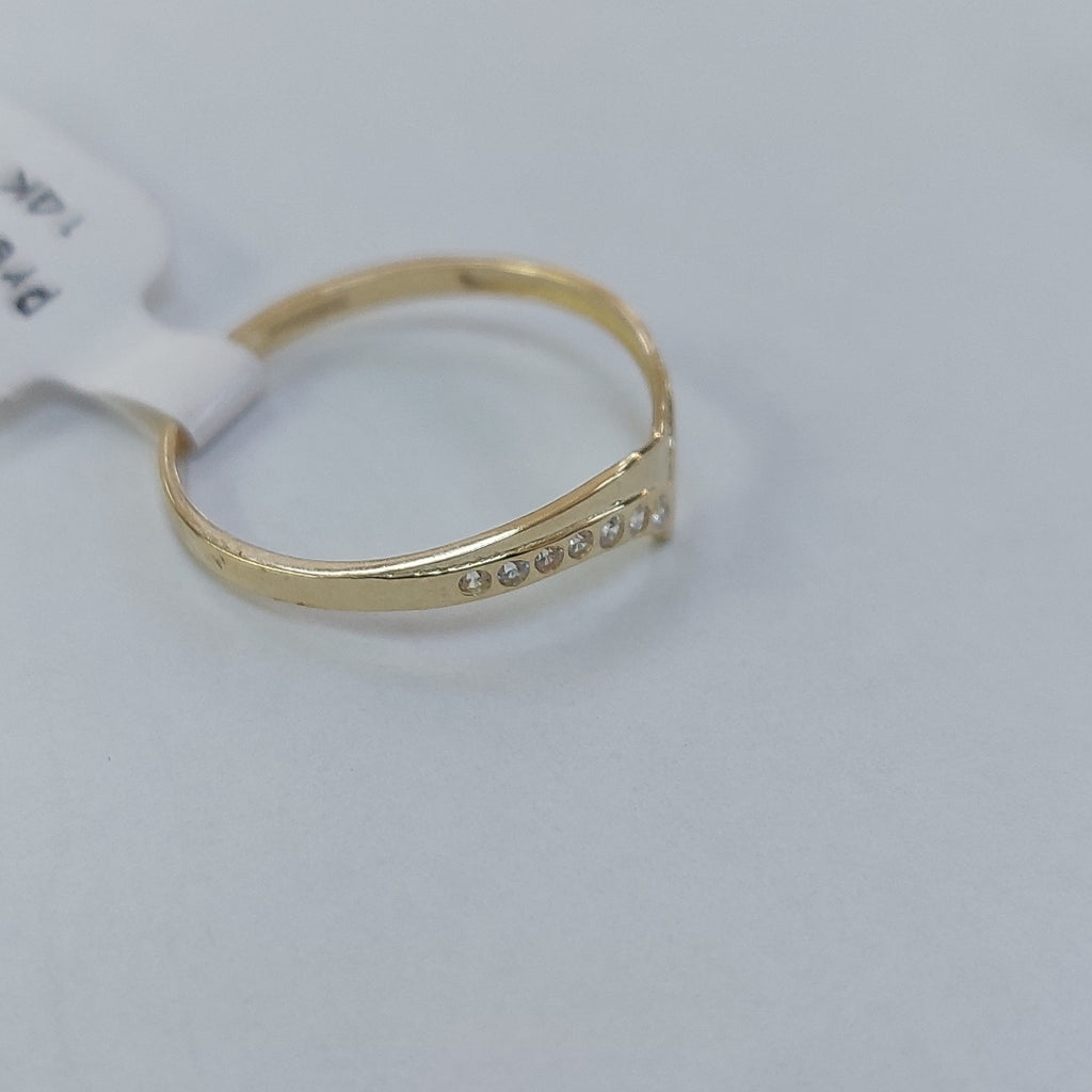 ANILLO CON CIRCONIAS 14K 7 TALLA 1 GR ET 03 (NUEVO)