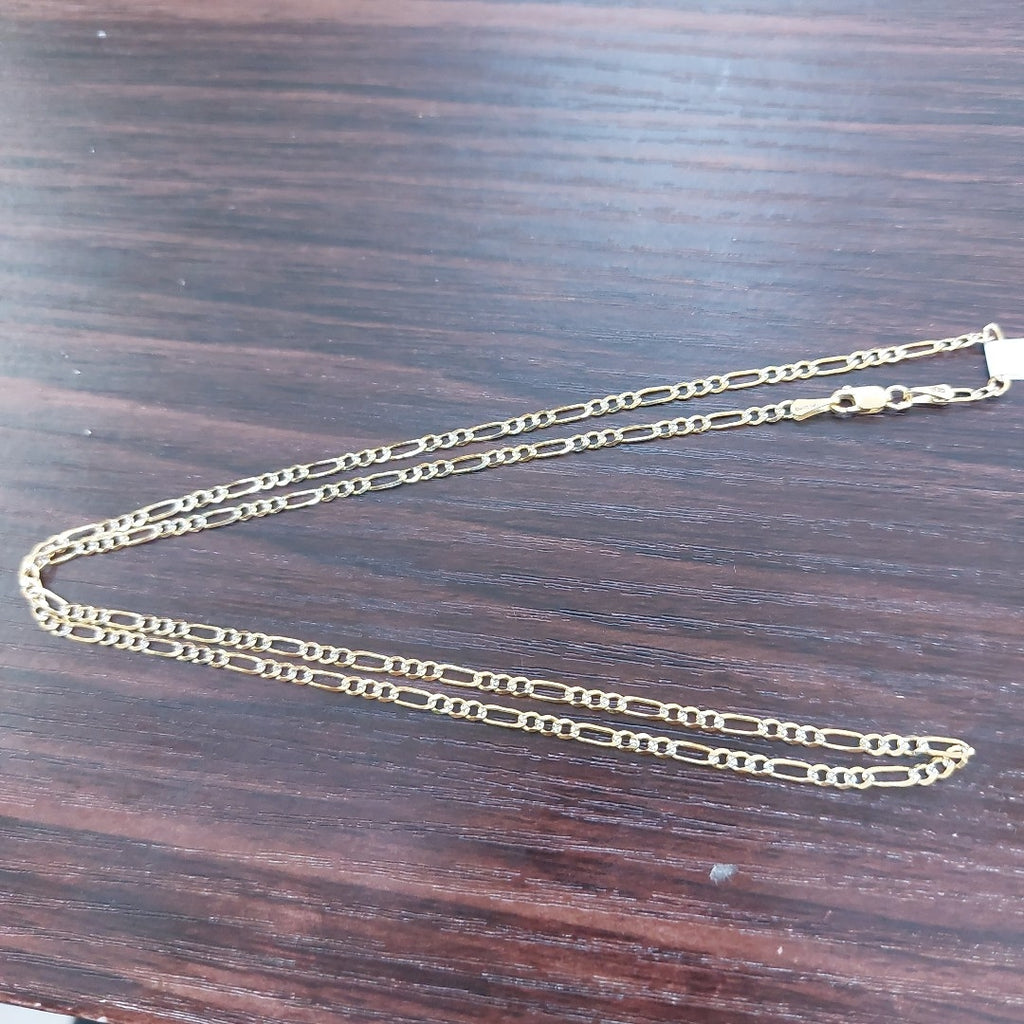 CADENA TEJIDO 3X1 DIAMANTADA 14K 60CM 4.7GR MPR060 (NUEVO)