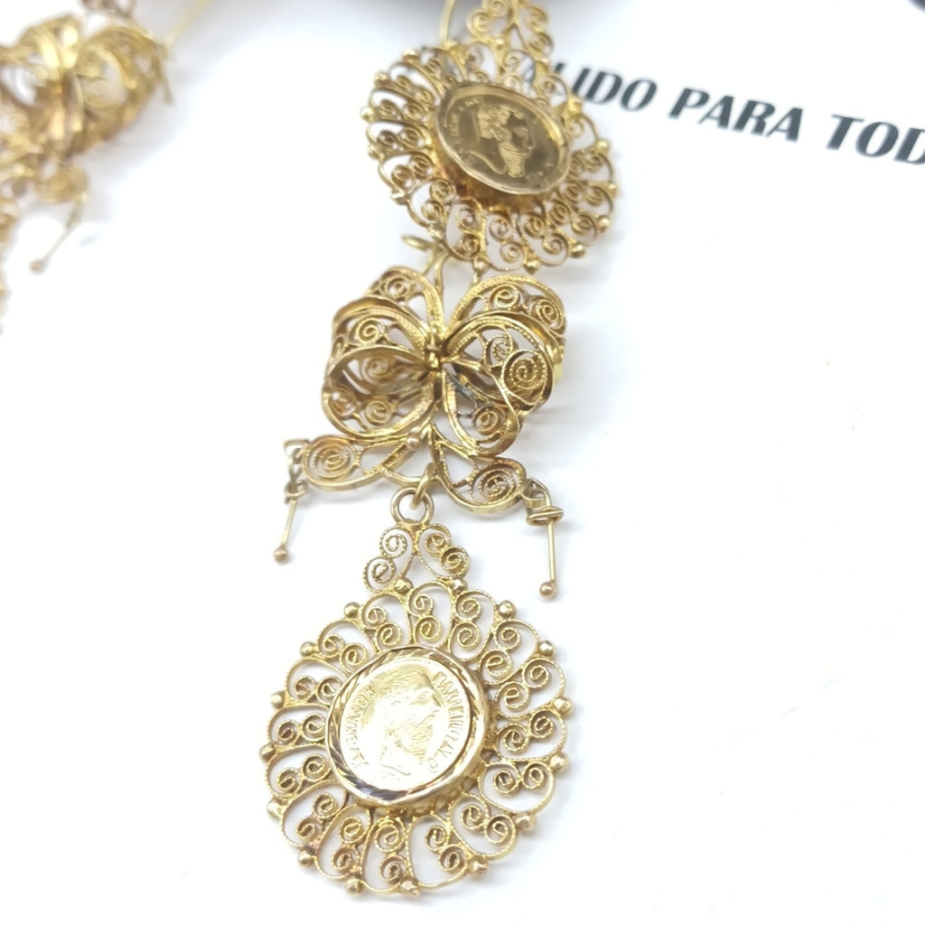 ARETES PAR ORO 10 K 16,80 GRMS (SEMINUEVO)