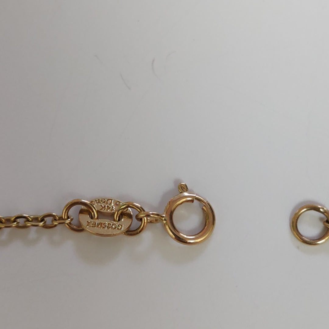 PULSERA TEJIDO ESPECIAL CON ESTRELLA 14K 18 CM 1.4 GR PLL 21 (NUEVO)