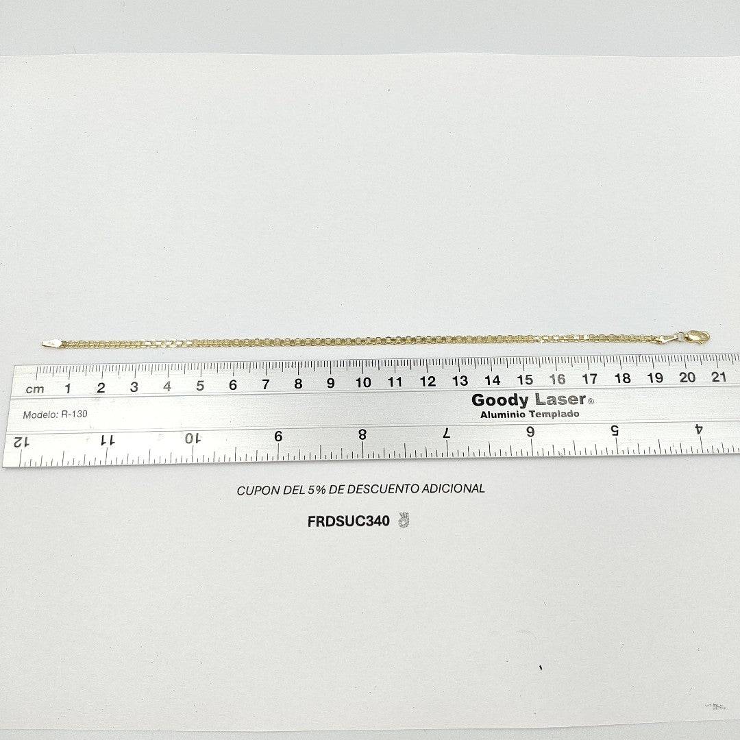PULSERA TEJIDO CHINO 14K 21 CM 2.7 GR BISMARRK 21 (NUEVO)