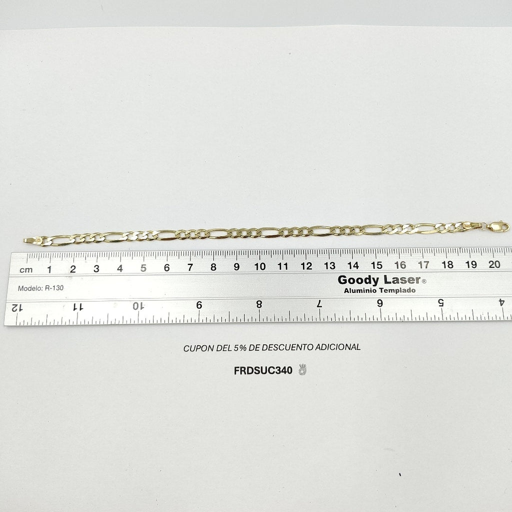 PULSERA TEJIDO 3X1 14K 21 CM 6.4 GR FG120 21 (NUEVO)