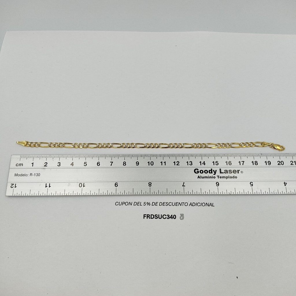 PULSERA 3X1 DIAMANTADO 10K 21 CM 4.8 GR (NUEVO)