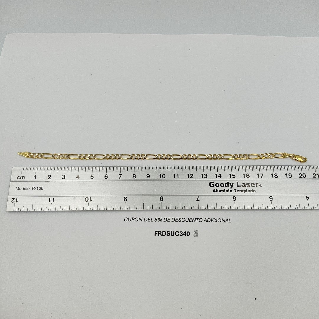 PULSERA 3X1 DIAMANTADO 10K 21 CM 4.8 GR (NUEVO)