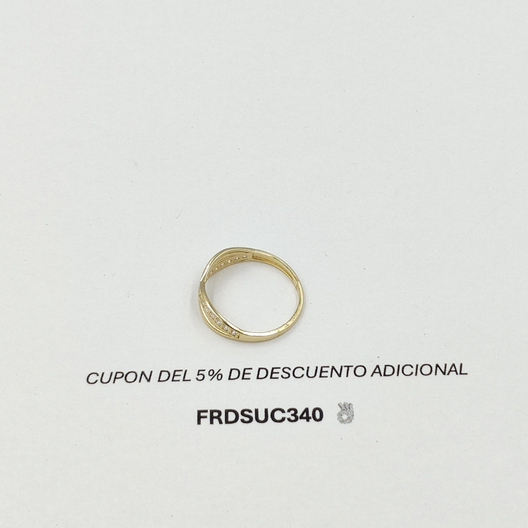 ANILLITO CON CIRCONIAS 14K 9 TALLA 1.9 GR ADR 153 (NUEVO)