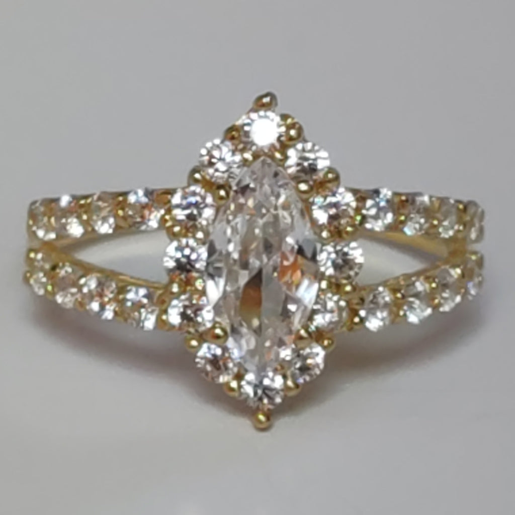 ANILLO PIEDRA OVALO 14K 6.5 TALLA 2.1 GR ADP 69 (NUEVO)