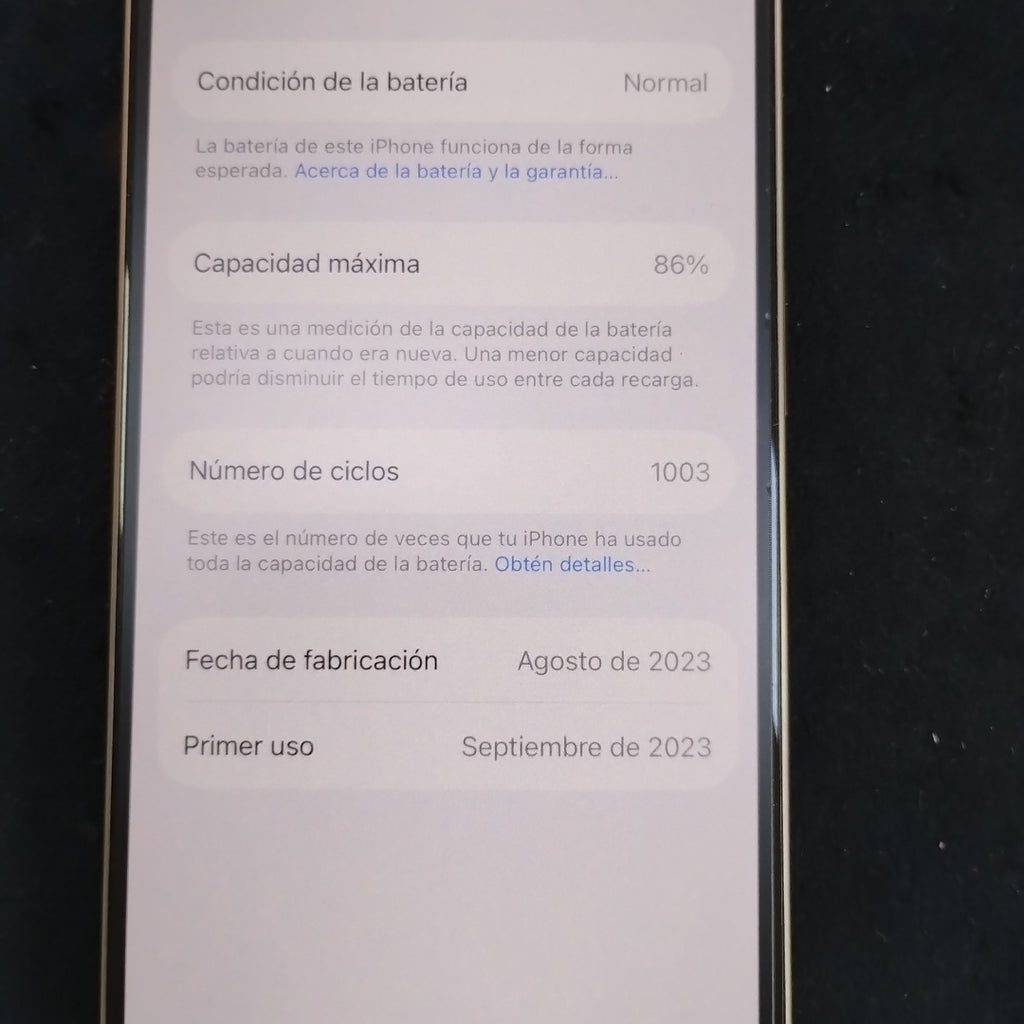 CELULAR APPLE IPHONE 15 PRO A2848 (2023) 256 GB 8 GB RAM (SEMINUEVO)