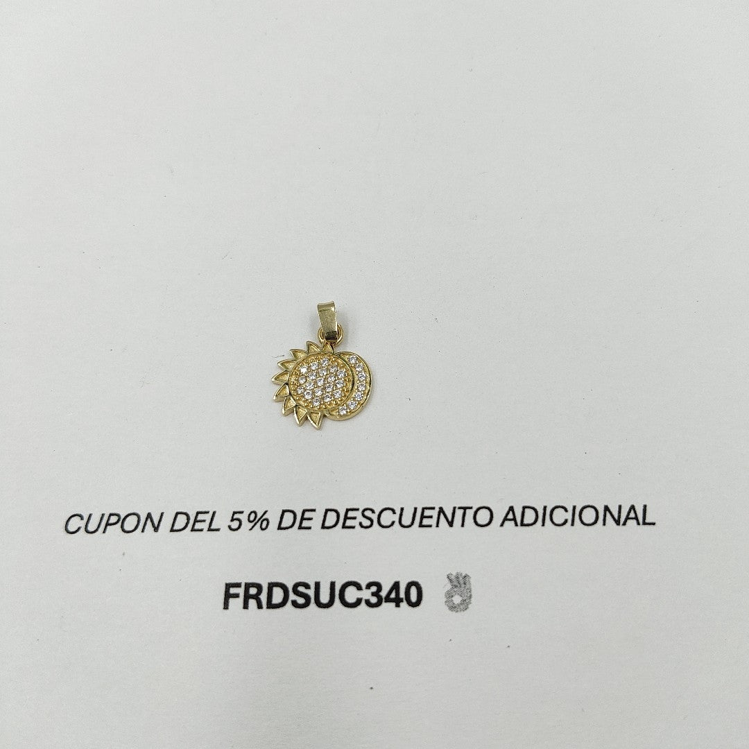 DIJE ECLIPSE CON CIRCONIAS 14K 1.2 GR DDR 106 (NUEVO)