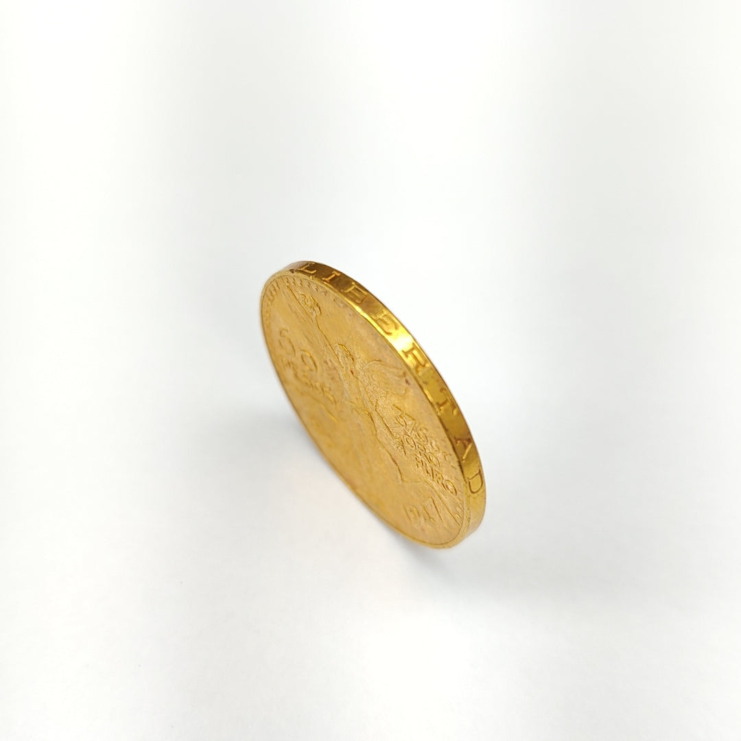 K1 41.6 GRMS 21 K IDENTIFICACIÓN MONEDA NOMINATIVA MONEDAS PESOS 50 PESOS (SEMINUEVO)