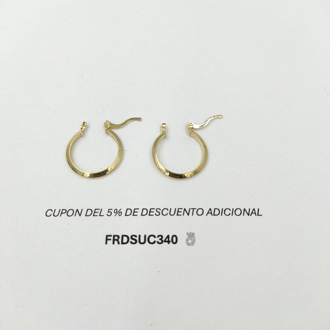 ARETES ARRACADAS LISAS 14K 1.2 GR 02301FO (NUEVO)