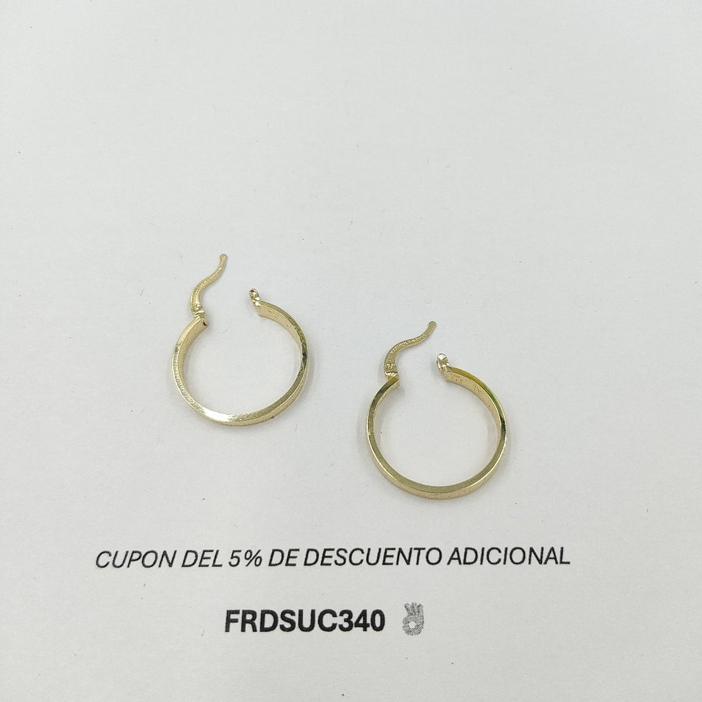 ARETES ARRACADAS CON NUMEROS ROMANOS 14K 2.2 GR ECT2 (NUEVO)