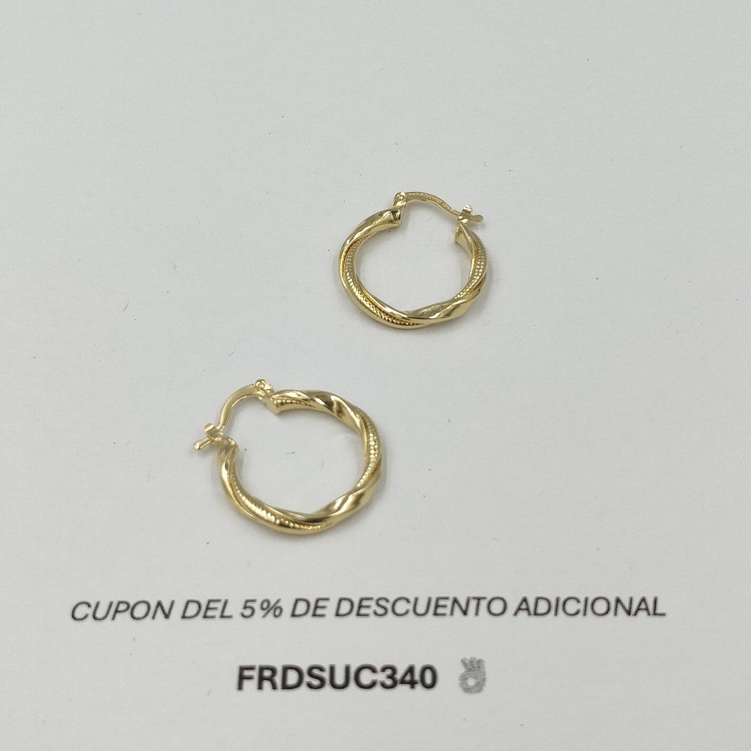 ARETES ARRACADAS TORZAL 14K 3.3 GR ER591 (NUEVO)