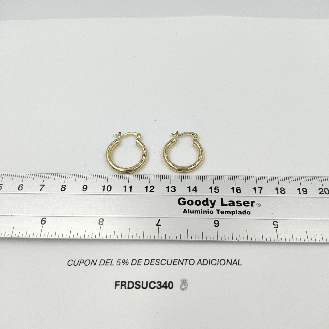 ARETES ARRACADAS FACETADAS 14K 2.5 GR ET 05 (NUEVO)