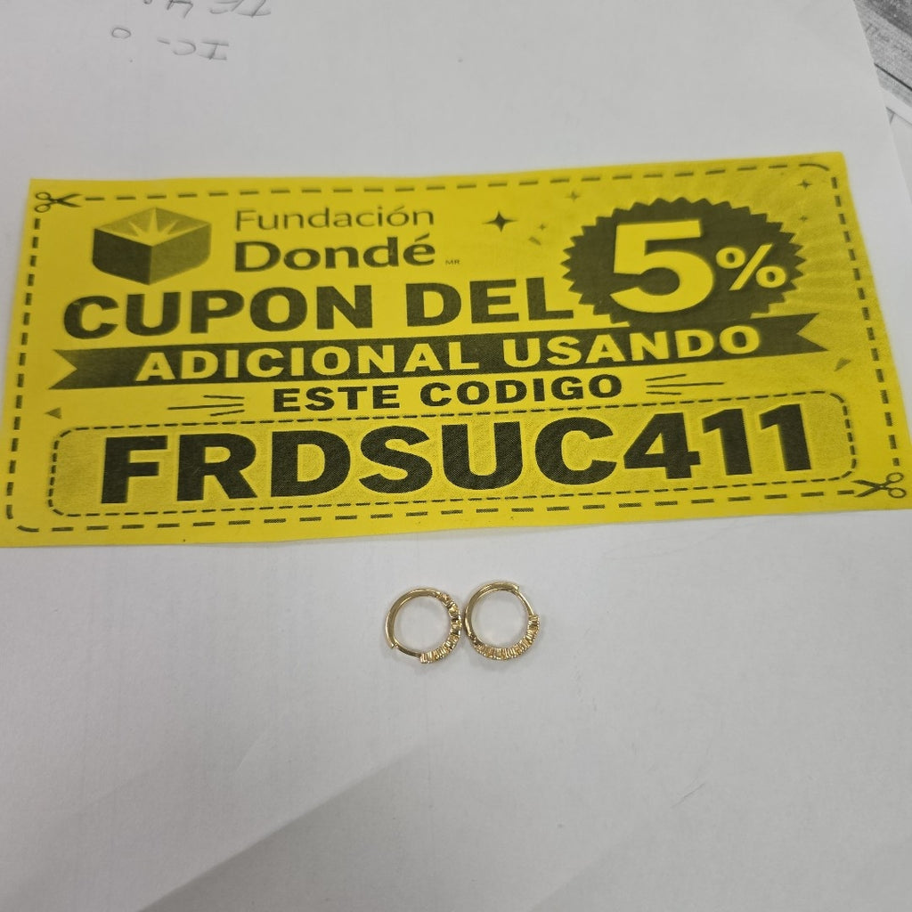ARETES ARRACADA C CIRCONIAS 14K 2.1 GR (NUEVO)