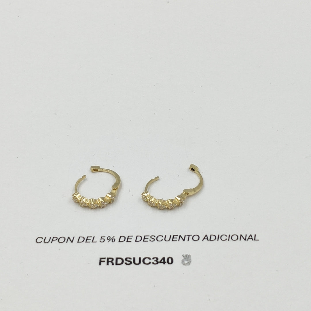 ARETES PIEDRA ARRACADAS FIG CORAZON 14K 2.5 GR H 0045 (NUEVO)