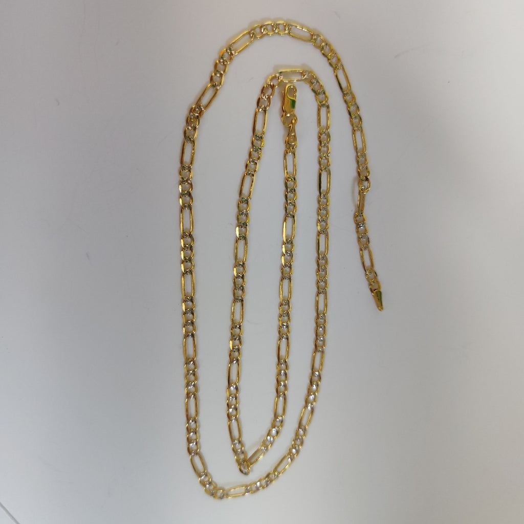 CADENA TEJIDO 3X1 DIAMANTADA 14K 55CM 7.8GR FPR080 (NUEVO)