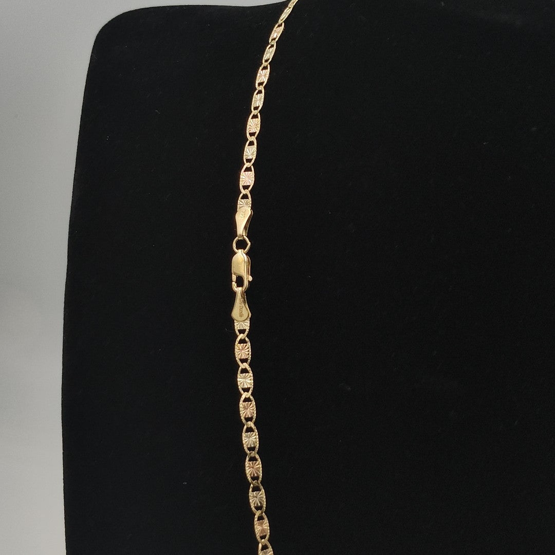 CADENA TEJIDO GUCHI COMBINADA 14K 60CM 8.4GR GC3CF06060 (NUEVO)