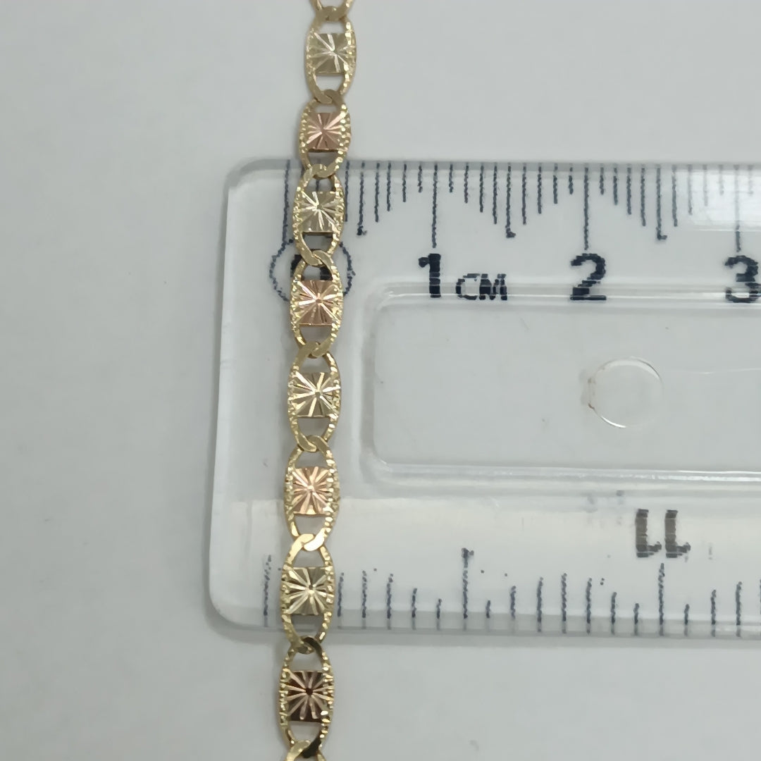 CADENA TEJIDO GUCHI COMBINADA 14K 60CM 8.3GR GC3CF06060 (NUEVO)