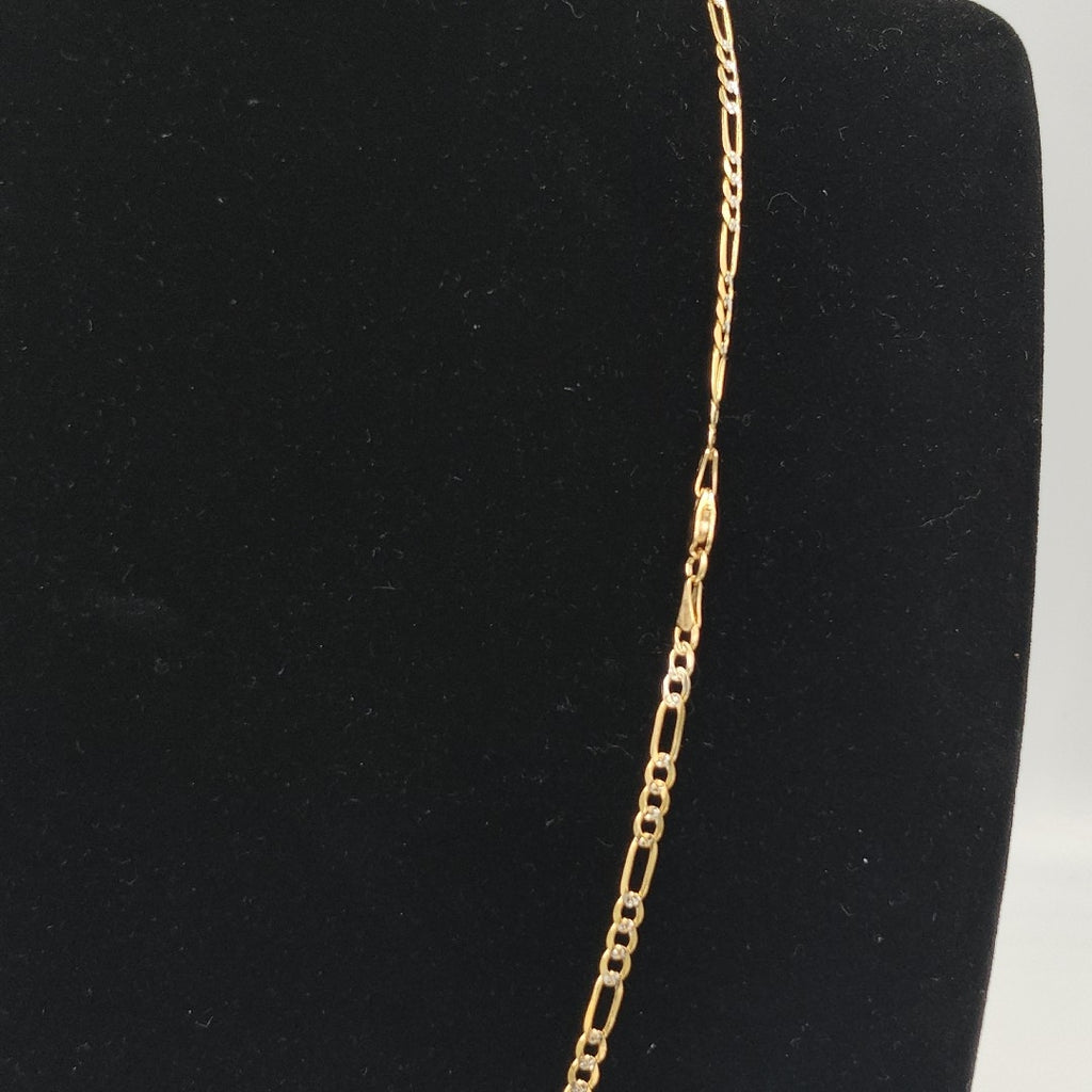 CADENA TEJIDO 3X1 DIAMANTADA 14K 60CM 8.8GR FDR08060 (NUEVO)