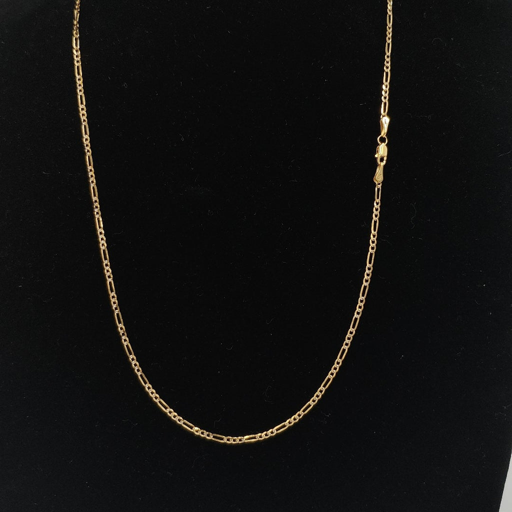 CADENA TEJIDO 3X1 DIAMANTADA 14K 50CM 3.1GR FPR05050 (NUEVO)