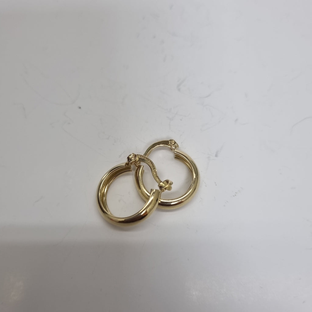 ARETES TEJIDO ARRACADAS LISAS 14K 2.1 GR (NUEVO)