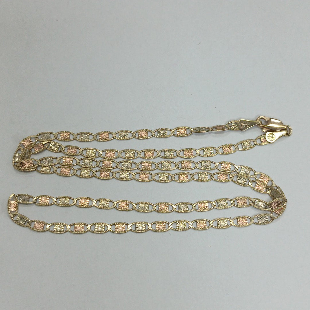 CADENAS TEJIDO GUCHI ORO 10K 55 CM 6.9 GR (NUEVO)