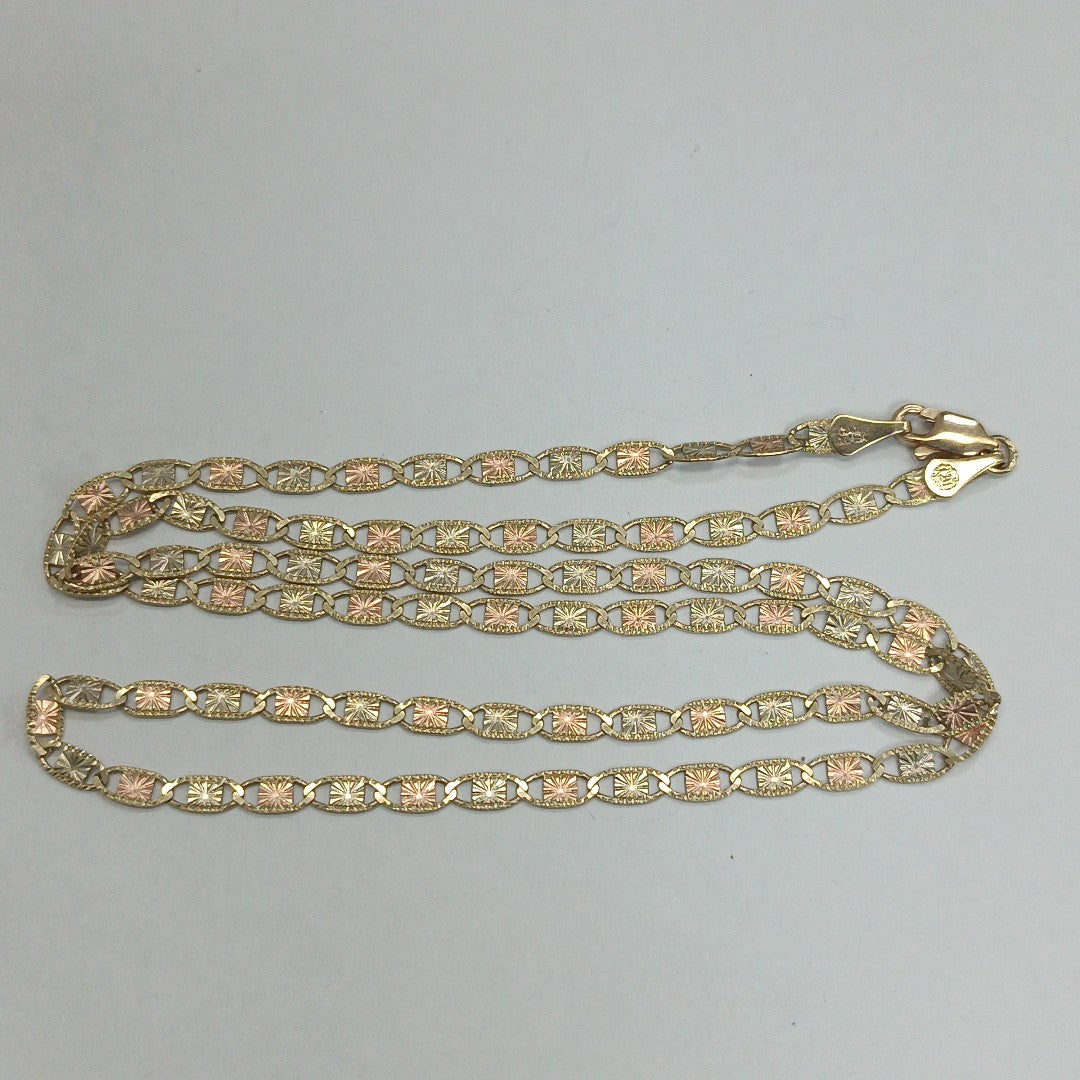 CADENAS TEJIDO GUCHI ORO 10K 55 CM 6.9 GR (NUEVO)