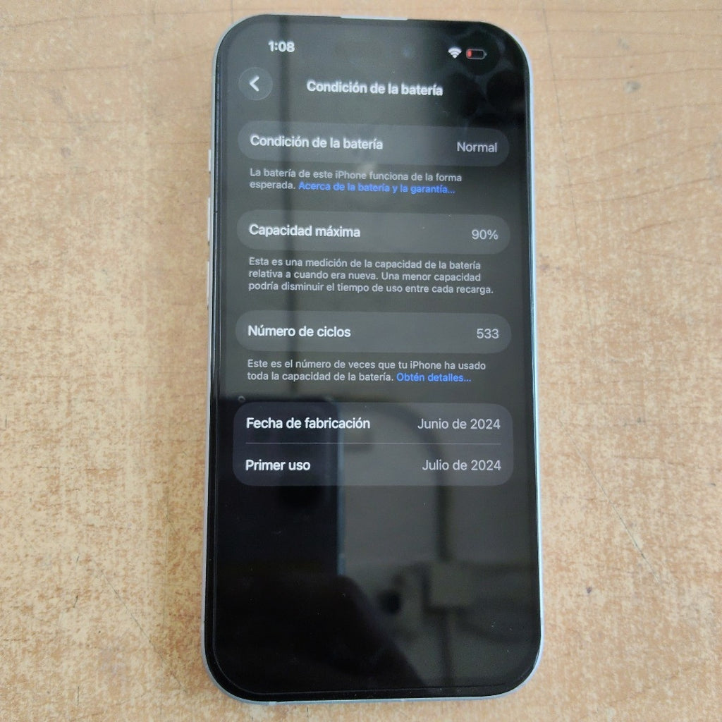 CELULAR APPLE IPHONE 15 A2846 (2023) 128 GB 6 GB RAM (SEMINUEVO)