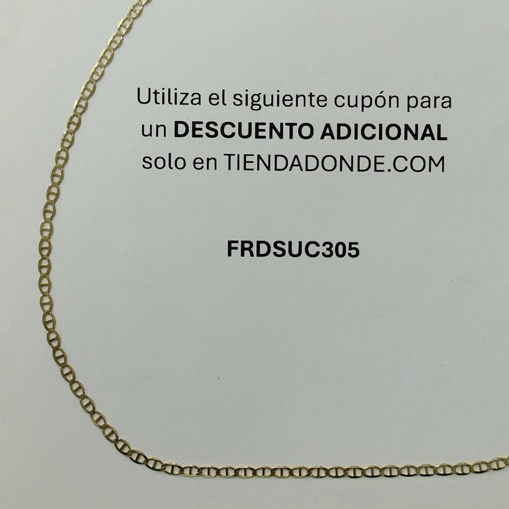 CADENAS TEJIDO GUCHI ORO 10K 55 CM 3.8 GR (NUEVO)