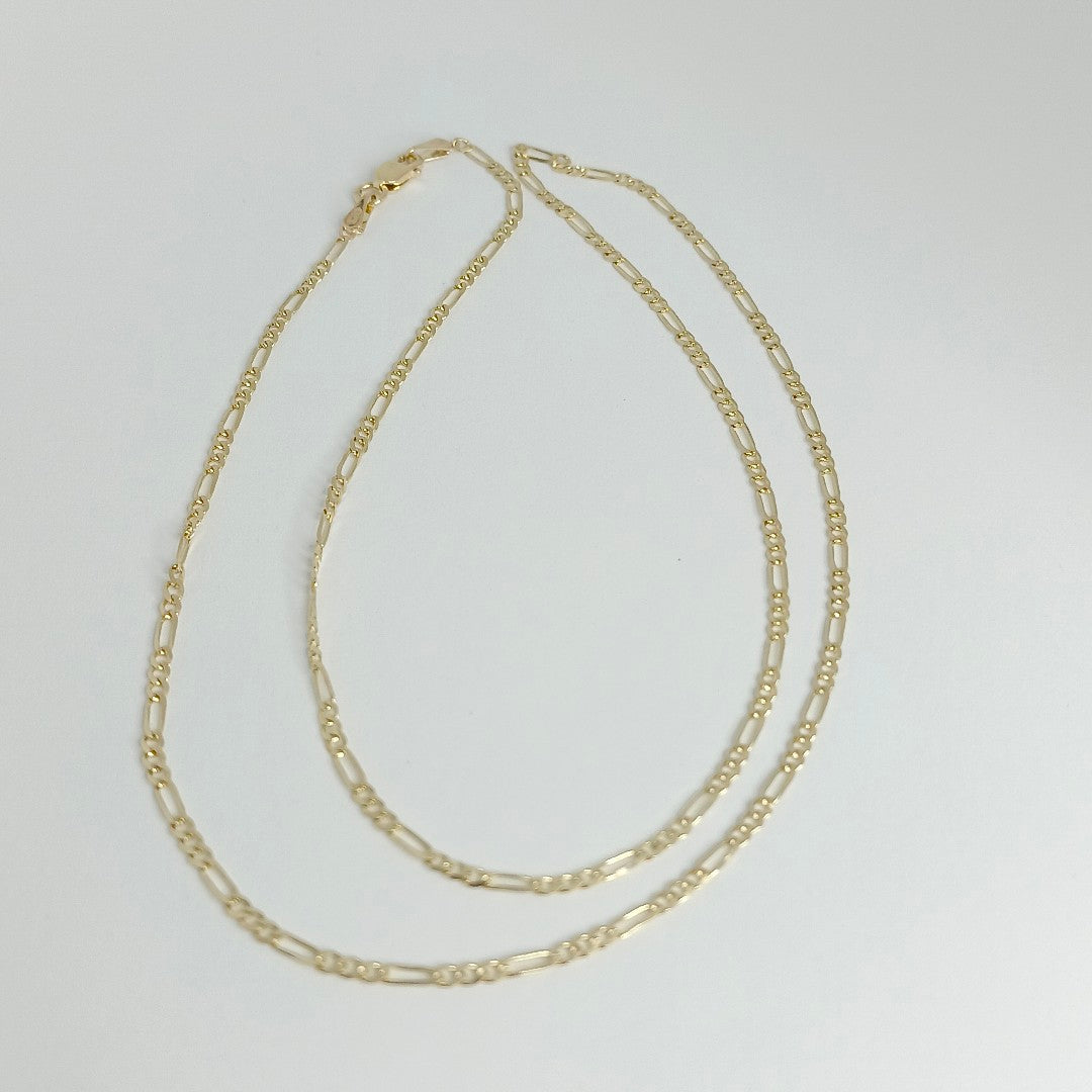 CADENA 3X1 14K 50 CM 3 GR FPO40 (NUEVO)
