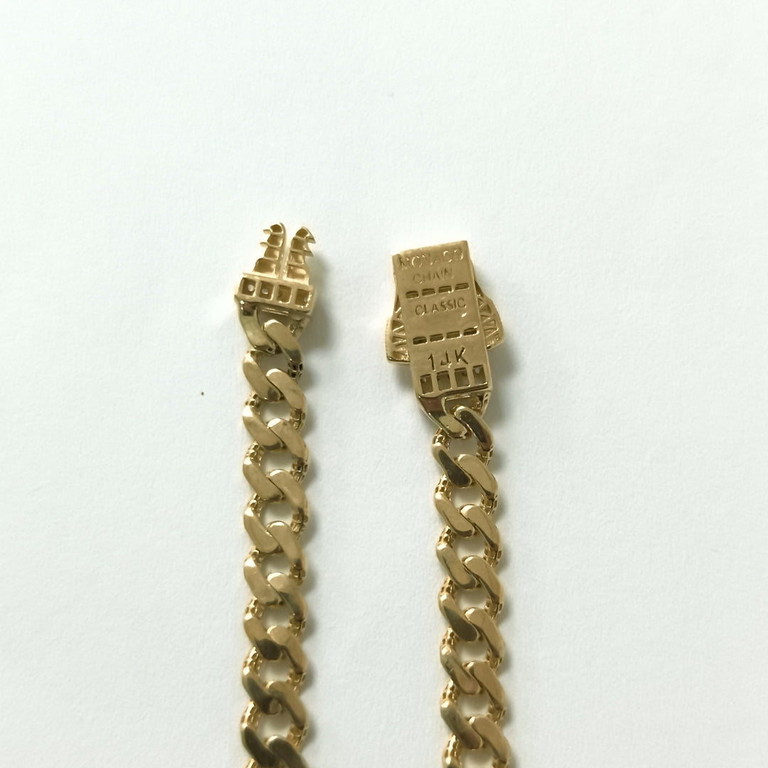PULSERA BARBADA TIPO MONACO 14K 18 CM 4.8 GR (NUEVO)