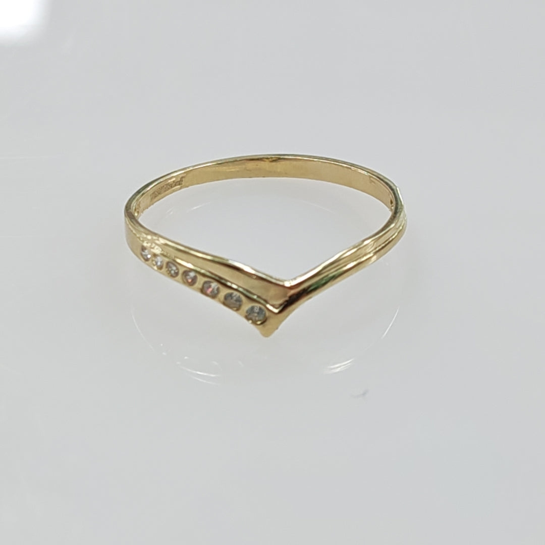 ANILLO CON CIRCONIAS 14K 7 TALLA 1 GR ET 03 (NUEVO)