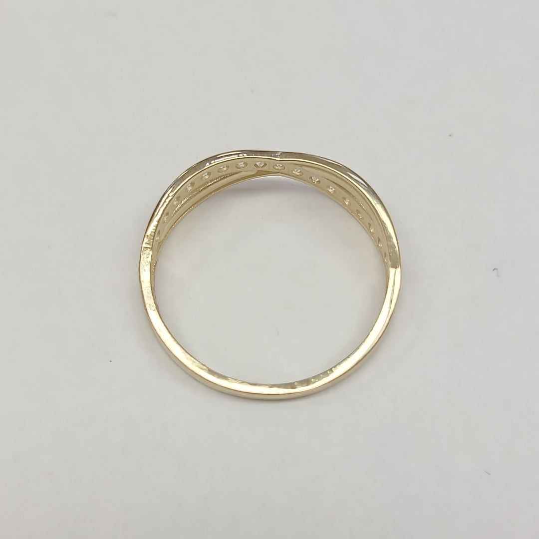 ANILLITO CON CIRCONIAS 14K 9 TALLA 1.9 GR ADR 153 (NUEVO)
