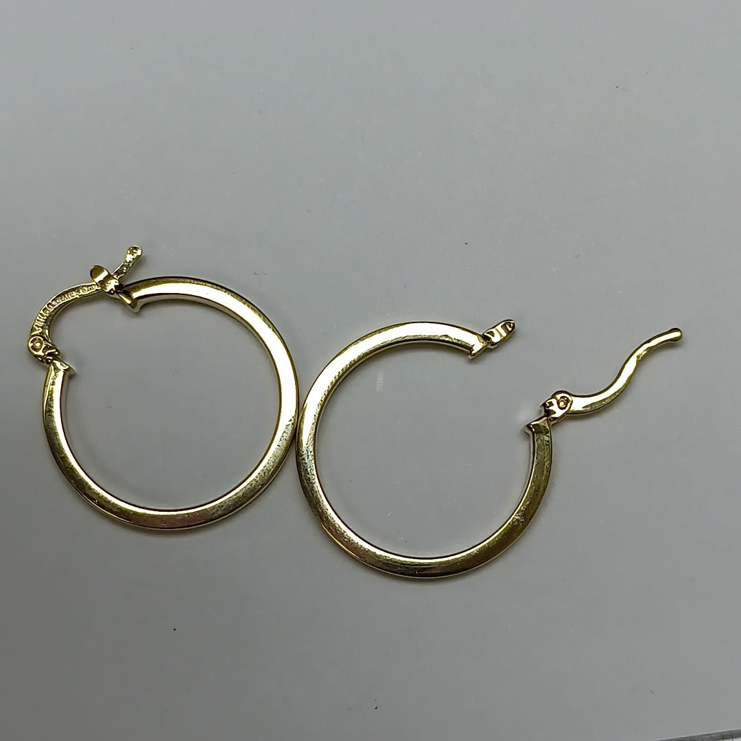 ARETES ARRACADAS LISAS 14K 1.7 GR ECT2 V (NUEVO)