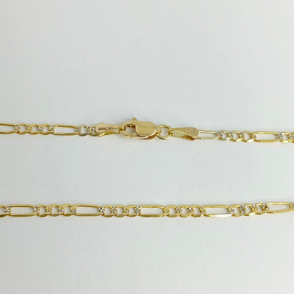 CADENA TEJIDO 3X1 DIAMANTADA 14K 60CM 4.8GR MPR060 (NUEVO)