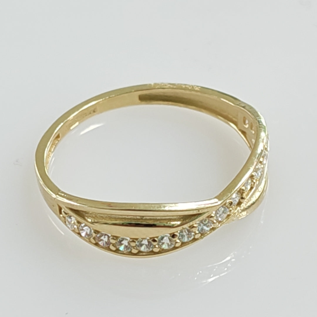 ANILLITO CON CIRCONIAS 14K 8 TALLA 1.8 GR ADR 153 (NUEVO)