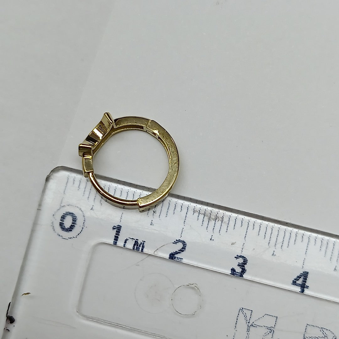 ARETES TEJIDO ARRACADAS CON FIG LUNA CON CIRCONIAS 14K 2.6 GR (NUEVO)